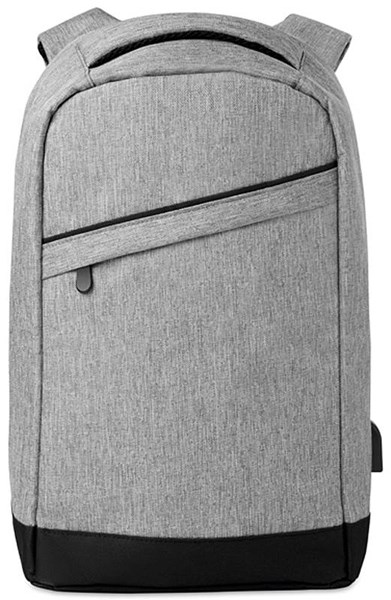 Obrázky: Elegantní šedý batoh s USB nabíjecím kabelem