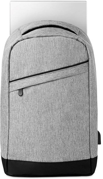 Obrázky: Elegantní šedý batoh s USB nabíjecím kabelem, Obrázek 8