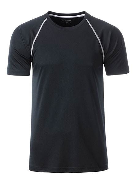 Obrázky: Pánské funkční tričko SPORT 130, černá/bílá XL, Obrázek 2