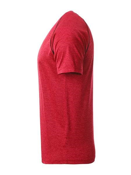 Obrázky: Pánské funkční tričko SPORT 130, červený melír XL, Obrázek 3