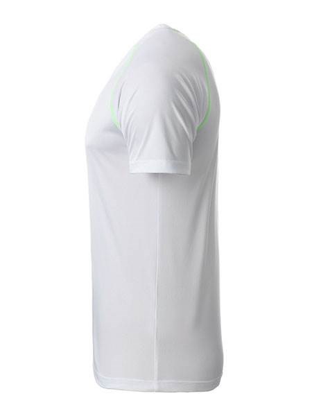 Obrázky: Pánské funkční tričko SPORT 130, bílá/zelená XL, Obrázek 3