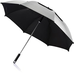 Obrázky: Šedý odolný deštník s dvojitým potahem