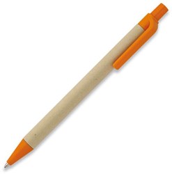 Obrázky: Ekologické kuličkové pero,oranžovo-přírodní