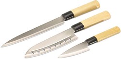 Obrázky: Sada 3 nožů s ocelovou čepelí v japonském stylu