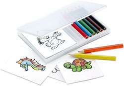 Zobrazit detaily pro Sada 8 pastelek a 20 omalovánek v průhledném boxu Obrázky: Sada 8 pastelek a 20 omalovánek v průhledném boxu