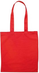 Obrázky: Červená bavlněná nákupní taška 140 g/m2