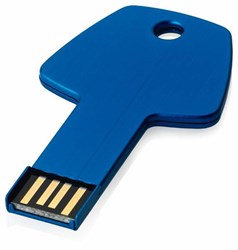 Obrázky: Nám. modrý hliník. USB flash disk 16GB, tvar klíče