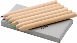 Zobrazit detaily pro Sada 6 kulatých dřevěných pastelek v krabičce Obrázky: Sada 6 kulatých dřevěných pastelek v krabičce