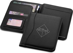 Zobrazit detaily pro Spisovka A5 z imitace kůže s blokem, černá Obrázky: Spisovka A5 z imitace kůže s blokem, černá