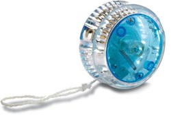 Zobrazit detaily pro Transparentní modré jo-jo s blikajícím světlem Obrázky: Transparentní modré jo-jo s blikajícím světlem