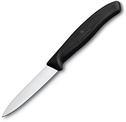 Obrázky: Černý nůž na zeleninu VICTORINOX, hladké ostří 8cm