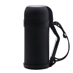 Zobrazit detaily pro Černá outdoor. termoska s uchem a popruhem 1200 ml Obrázky: Černá outdoor. termoska s uchem a popruhem 1200 ml