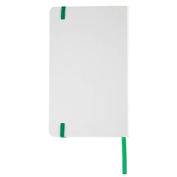 Obrázky: Bílý blok A5 se zelenou elastickou páskou, linky, Obrázek 5
