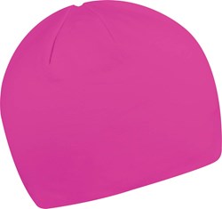 Obrázky: Lehká dvojvrstvá bavlněná čepice neonově růžová