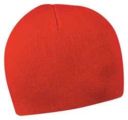 Obrázky: Zimní dvojvrstvá akrylová pletená čepice červená