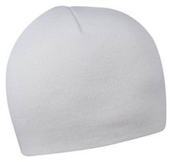 Obrázky: Zimní dvojvrstvá akrylová pletená čepice bílá