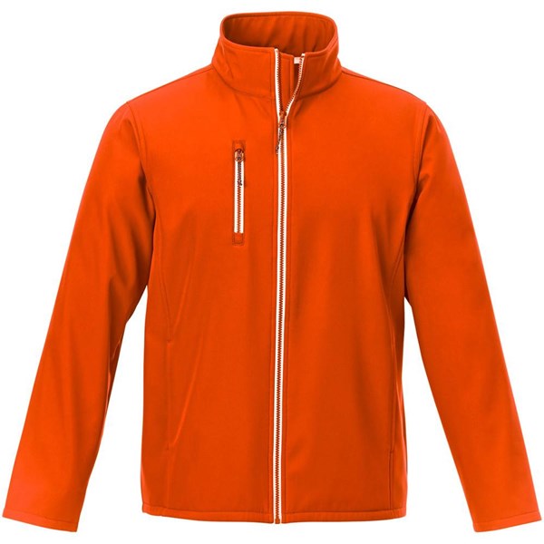 Obrázky: Oranžová softshellová pánská bunda XS, Obrázek 4
