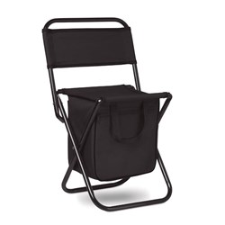 Obrázky: Skládací židlička s chladícím batohem, černá
