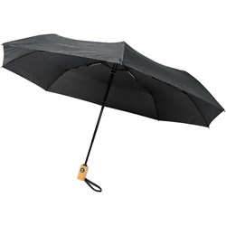 Obrázky: Automatický skládací deštník, rec. PET, černý