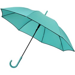 Obrázky: Pevný zelený deštník s černým lemem, autom.