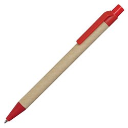 Obrázky: Papírové kuličkové pero s červenými plast. doplňky
