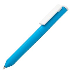 Obrázky: Trojhranné plast. kuličkové pero, světle modré