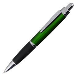 Obrázky: Zelené plast. pero s černým úchopem