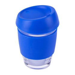 Obrázky: Modrý šálek na kávu z borosilikátového skla 350 ml