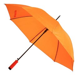Obrázky: Oranžový automat.deštník s EVA ručkou v barvě dešt.