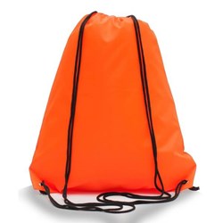 Obrázky: Jednoduchý polyesterový stahovací batoh oranžový