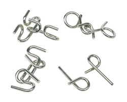 Zobrazit detaily pro Hlavolam z kovových háčků (mix) v průhledném obalu Obrázky: Hlavolam z kovových háčků (mix) v průhledném obalu