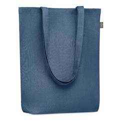 Obrázky: Modrá nákupní taška z konopné látky, 200g