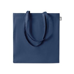 Obrázky: Tm. modrá laminovaná nákupní taška z netkaného RPET