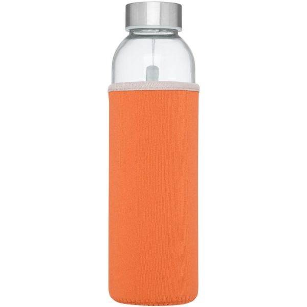 Obrázky: Oranžová skleněná sportovní láhev, 500ml, Obrázek 3