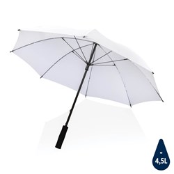 Obrázky: Bílý větru odolný manuální deštník rPET