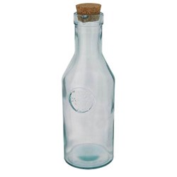 Obrázky: Karafa z recyklovaného skla s korkovým víčkem 1L