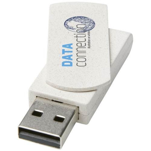 Obrázky: Béžový otočný USB flash disk z pšeničné slámy 4GB, Obrázek 4