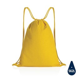 Obrázky: Šňůrkový batoh Impact ze 145g recyk. bavlny, žlutý