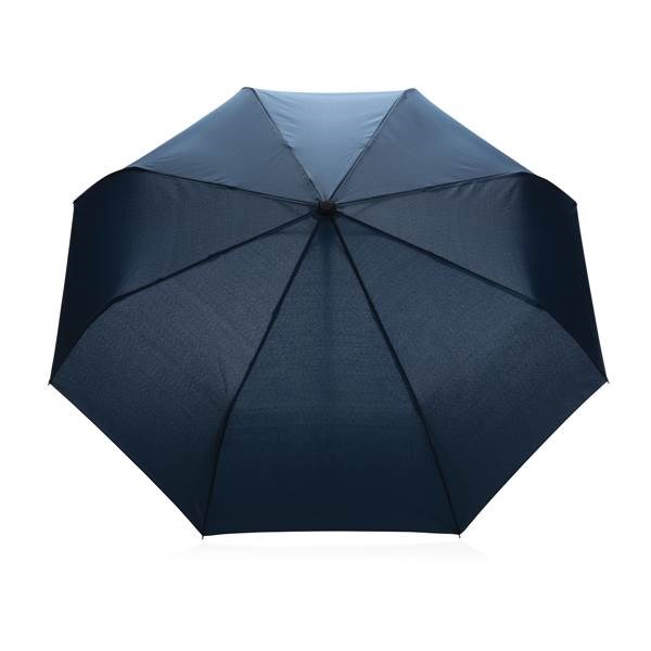 Obrázky: Modrý deštník rPET, zcela automat., bambus. rukojeť, Obrázek 2