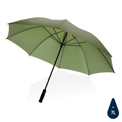 Obrázky: Zelený větru odolný rPET deštník, manuální