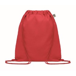 Obrázky: Stahovací batoh z bio bavlny, červený