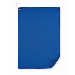 Obrázky: Modrý golfový RPET ručník s háčkem
