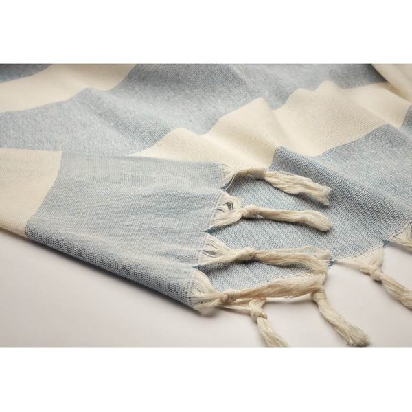 Obrázky: Modrá deka nebo ručník z recyk. tkaniny 140 g, Obrázek 3