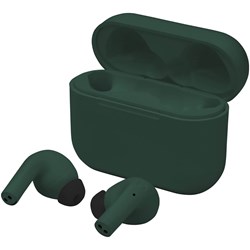 Obrázky: Tm.zelená sluchátka z ABS plastu s aut. párováním