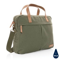Obrázky: Zelená taška na notebook z recykl. plátna AWARE