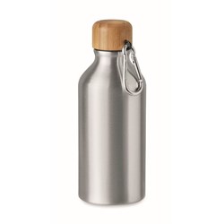 Obrázky: Hliníková láhev s bambusovým víčkem 400 ml