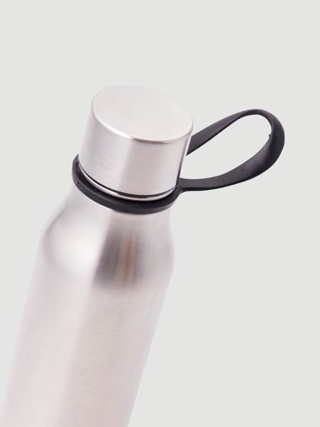 Obrázky: Štíhlá termoska VINGA 0,45l s šedým očkem,stříbrná, Obrázek 4