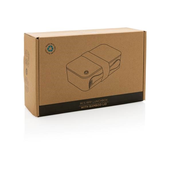 Obrázky: Černá krabička na jídlo z RCS plastu, bambus. víko, Obrázek 11