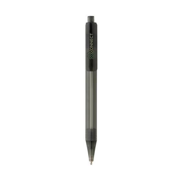 Obrázky: Průhledné pero X8 z GRS RPET, černé, Obrázek 4