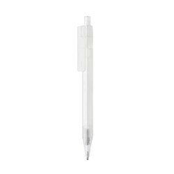Obrázky: Průhledné pero X8 z GRS RPET, bílé